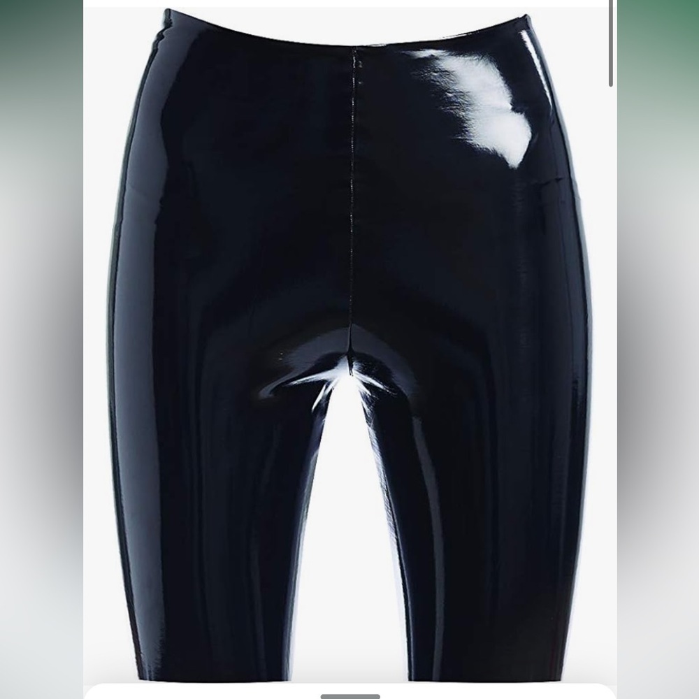 Commando Patent leather tummy control Biker Shorts Black Small Shiny Lacquer - Picture 3 of 9